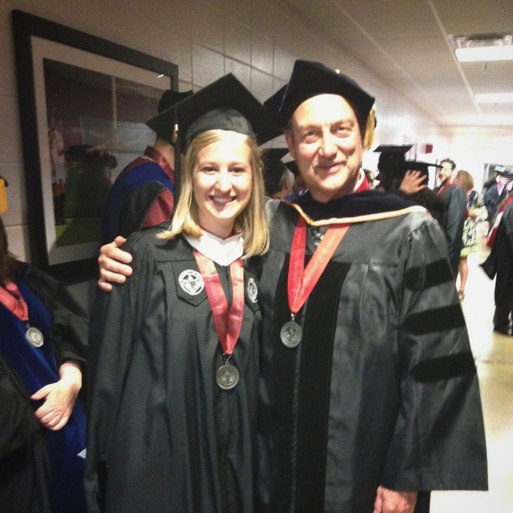 UA Graduation 2016. Gracie Riehm and advisor, Dr. John Blitz.