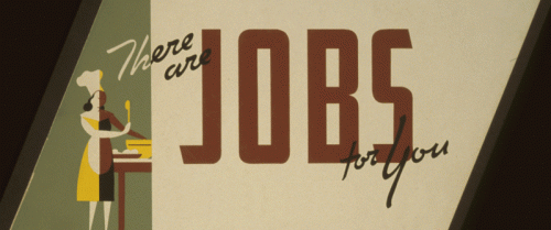 graphic that reads "There are jobs for you"